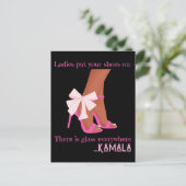 靴を婦人用に置くとガラスがあちこちにある シーズンポストカード (スタンド正面)