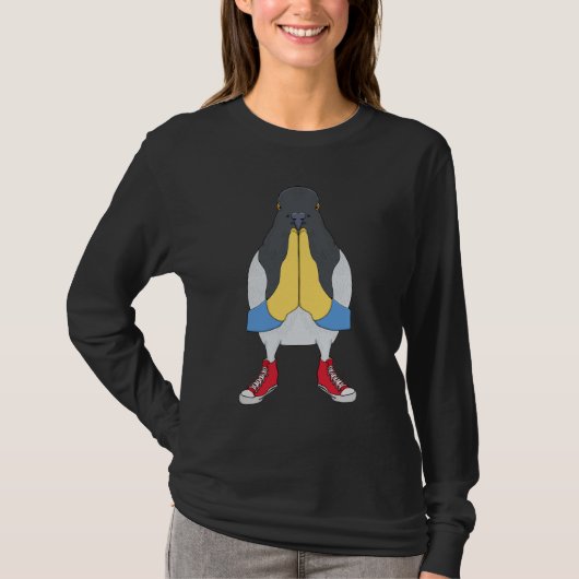 靴を履いたハト Tシャツ (正面)