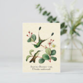 靴を履いたラケットの尾をハミングバードの絵はがき ポストカード (スタンド正面)