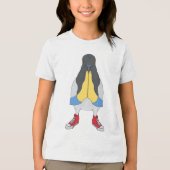 靴を履いた鳩 トライブレンドＴシャツ (正面)