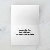 靴を履遠くにきビーチサンダルを取る カード (内部)