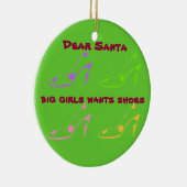 靴を愛する女性のためのサンタへの手紙 セラミックオーナメント (右)