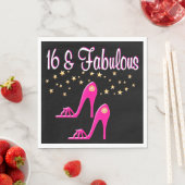 靴を愛する16歳の誕生日少女 スタンダードランチョンナプキン (インサイチュ)