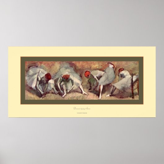 靴を結ぶダンサー～エドガー・デガ ポスター (正面)