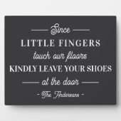 靴を脱いで下さいパーソナライズされた フォトプラーク (正面)