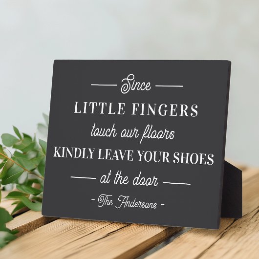 靴を脱いで下さいパーソナライズされた フォトプラーク