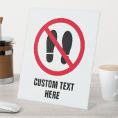 靴を許可しない禁止された足手順 台座サイン (インサイチュ)