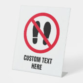 靴を許可しない禁止された足手順 台座サイン (正面)