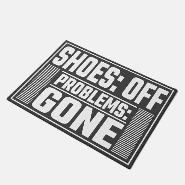 靴オフタイポグラフィ、居心地のリラックス良い家のために ドアマット (アングル)