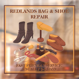 靴カスタマイズハンドバッグ修理店事業 ウィンドウサイン