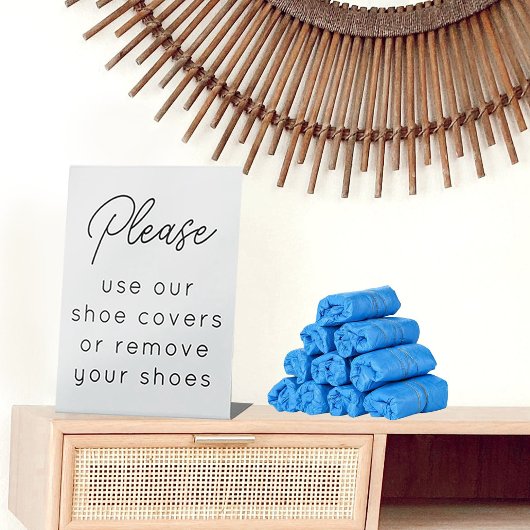 靴カバーの不動産仲介業者性表示標識 台座サイン