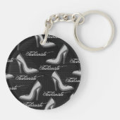 靴ファッショニスタ-2両面アクリル製キーチェーン キーホルダー (裏面)