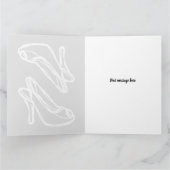 靴ファッションガーリーピンク誕生日カード カード (内部)