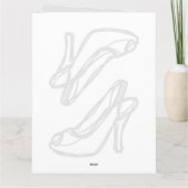 靴ファッションガーリーピンク誕生日カード カード (裏面)