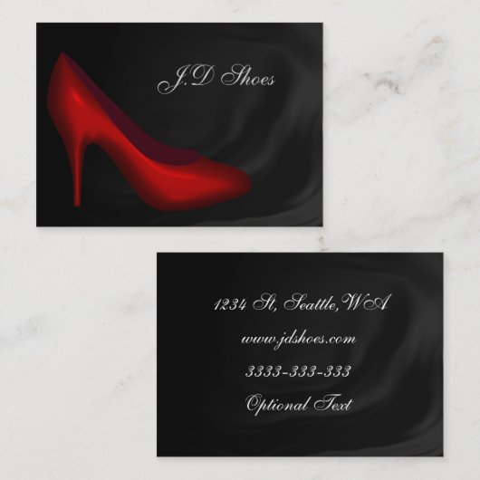 靴ファッション名刺 名刺 (正面/裏面)