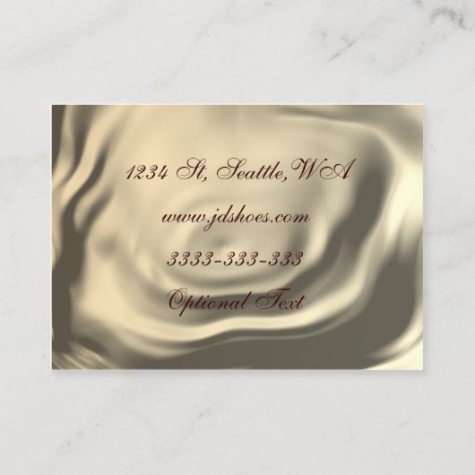 靴ファッション名刺 名刺 (裏面)