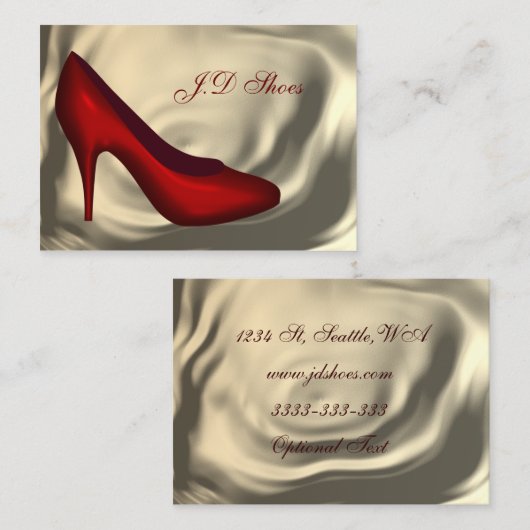 靴ファッション名刺 名刺 (正面/裏面)