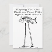 靴ユーモアのあるで竹馬の魚がよくカードになる カード (正面)