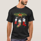 靴下おもしろいの靴下メリークリスマスクリスマス家族 Tシャツ (正面)