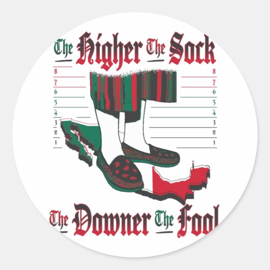 靴下が高いほど、愚か者は2 – 軽い ラウンドシール (正面)