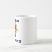 靴下に合わせたかわいい猫の寿命が短すぎる コーヒーマグカップ (中央)