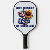 靴下に合わせたかわいい猫の寿命が短すぎる ピックルボールラケット (正面)