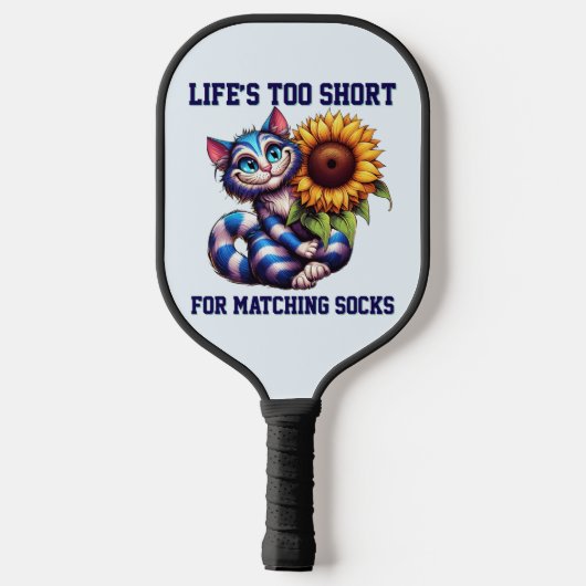 靴下に合わせたかわいい猫の寿命が短すぎる ピックルボールラケット (裏面)