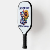 靴下に合わせたかわいい猫の寿命が短すぎる ピックルボールラケット (左)
