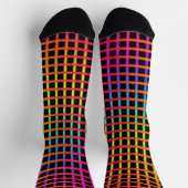 靴下のサンセットカラーグリッドライ熱狂するン ソックス (上部)