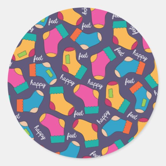 靴下のシールをたくさん貼る ラウンドシール (正面)