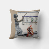 靴下の刑事魚釣り泥棒ファンタジー芸術枕 クッション (裏面)