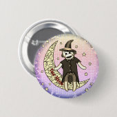 靴下の猿の魔女 缶バッジ (正面&裏面)