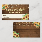 靴下の秋の雨が降るベビーの数を推測 エンクロージャーカード (正面/裏面)