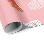 靴下の継ぎ目のない模様。こぢんまりした手描きの漫画家 ラッピングペーパー (ロールコーナー)