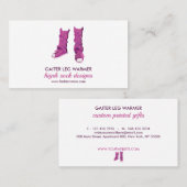 靴下の高いライターの脚ウォーマー 名刺 (正面/裏面)