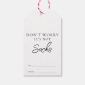 靴下ギフトカードのクリスマスカーおもしろいド ギフトタグ (正面)