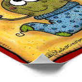 靴下パペットおもしろい ポスター (角)