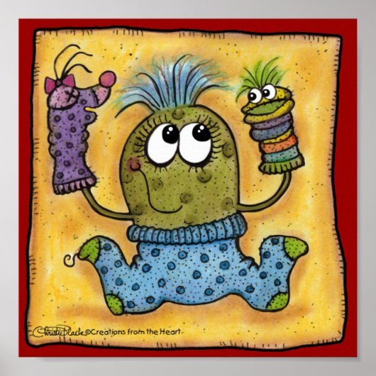 靴下パペットおもしろい ポスター (正面)