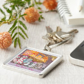 靴下ホラーフィルムザドライヤーおもしろい キーホルダー (側面)