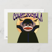 靴下モンキーカウントソックラ ポストカード (正面/裏面)