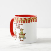 靴下モンキーサーカス2子供の名前の親ギフト マグカップ (正面左)