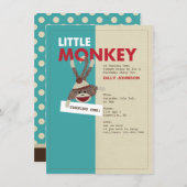 靴下モンキー招待状回転1! 招待状 (正面/裏面)