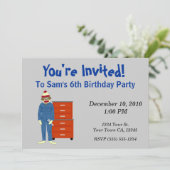 靴下モンキー整備士パーティの招待状 招待状 (スタンド正面)