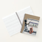 靴下刑事魚釣り泥棒ファンタジーアートノート ノートブック (内部)