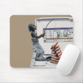 靴下刑事魚釣り泥棒ファンタジーアートマウスパッド マウスパッド (マウス)