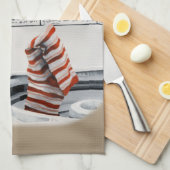 靴下刑事魚釣り泥棒ファンタジーキッチンタオル キッチンタオル (四つ折り)