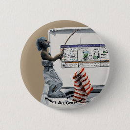 靴下刑事魚釣り泥棒ファンタジーボタン 缶バッジ