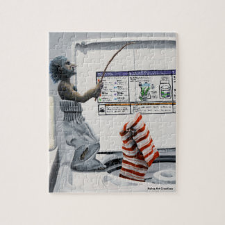 靴下刑事魚釣り犯罪ファンタジー小パズル ジグソーパズル