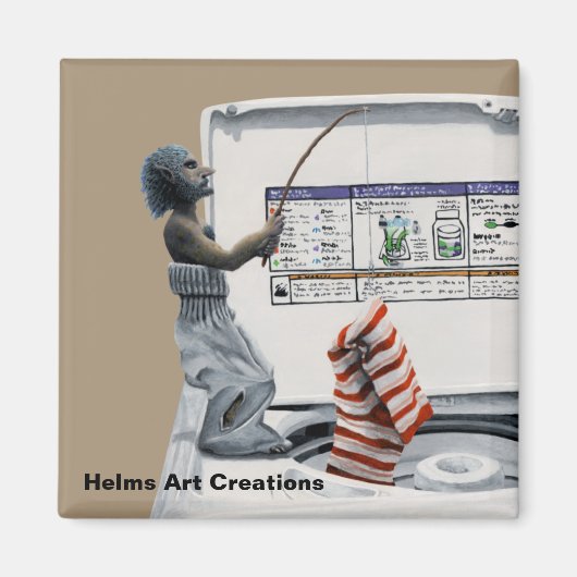 靴下刑事魚釣り盗賊ファンタジーボタンマグネット マグネット (正面)