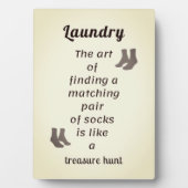 靴下探し喜び洗濯の日 フォトプラーク (正面)